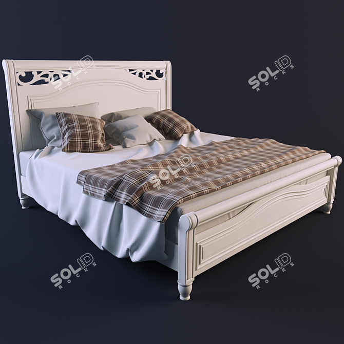 Luxury Bed by FERRETTI & FERRETTI 3D model image 1
