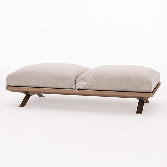 Sleek and Stylish Kettal Boma Bench 3D model image 1