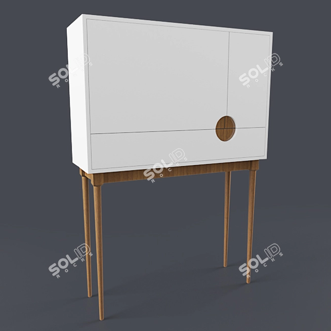 Modern Loft Aperture Cabinet 3D model image 1