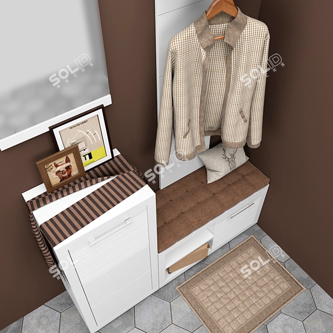 Flames Collection: Stylish Hallway Furniture 3D model image 2