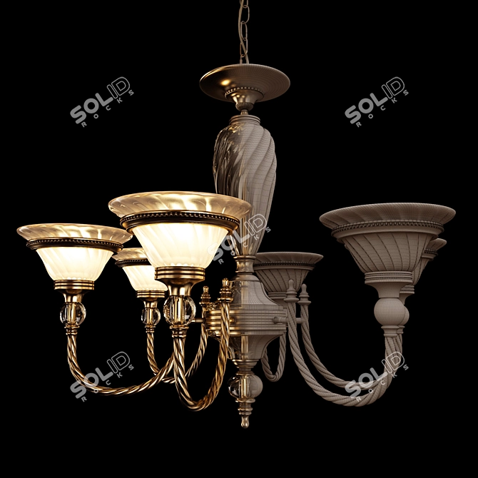 CHIARO Paula Classic Chandelier 3D model image 2