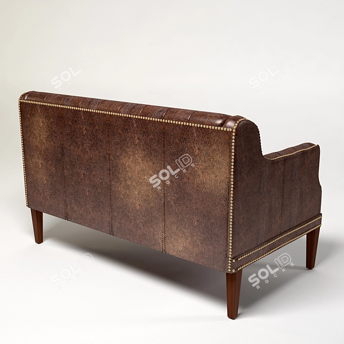 Double Sofa Eastbourne: Stylish and Comfortable 3D model image 2