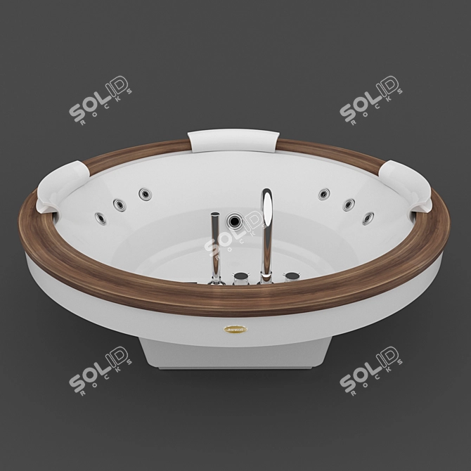 Italian Acrylic Round Bath: Jacuzzi Nova 180x180 3D model image 1