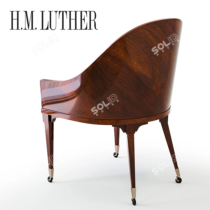 Swedish Neo Armchair: Rare Elegance 3D model image 2