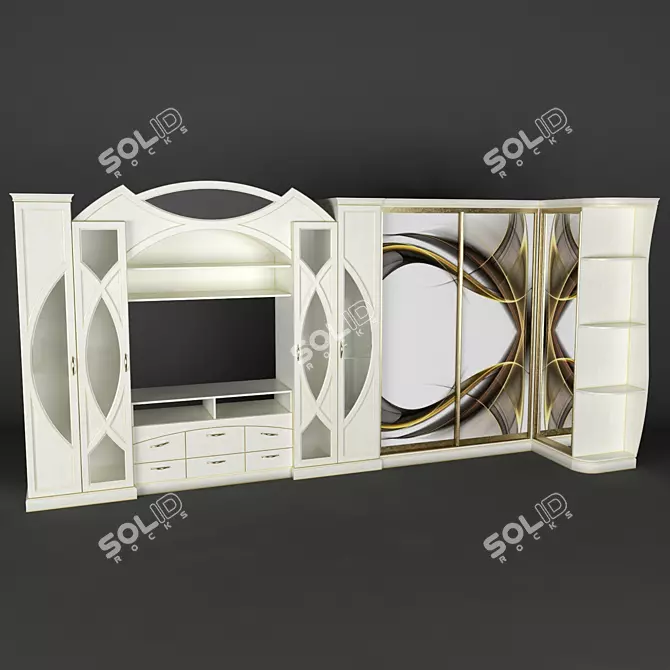 Versatile Wall Cupboard Solution 3D model image 1