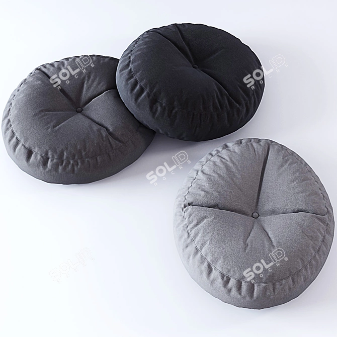 Versatile Pouf: 3 Variations 3D model image 1