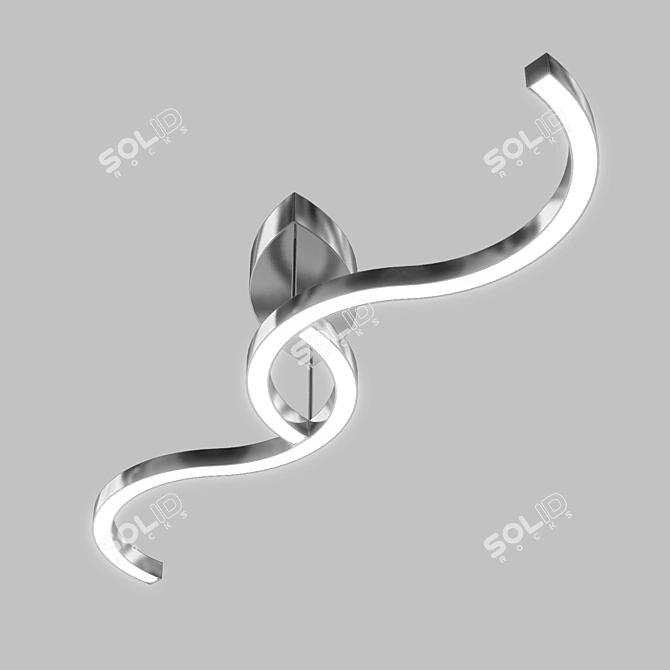 Sleek Chrome Lamp 3D model image 2