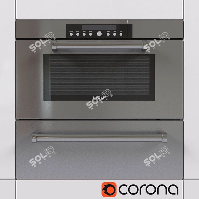 Wolf Steam Oven & Warming Drawer Combo 3D model image 1