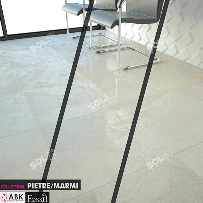 ABK Collection Fossil Cream Marble Tiles 3D model image 1