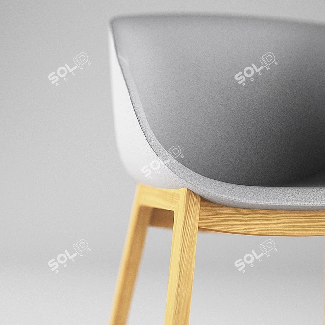 Coquille-L Chair: Comfort in Style 3D model image 2