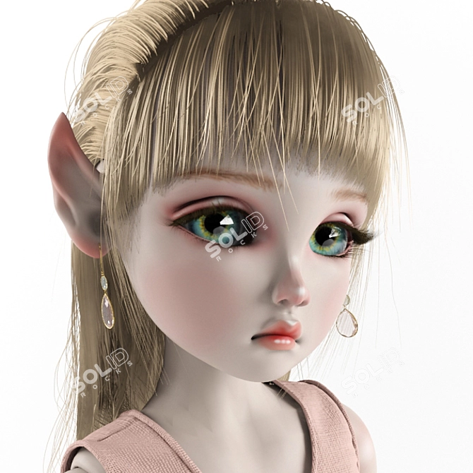  Enchanting Elf Doll  3D model image 2