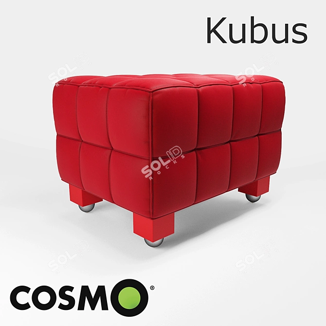 Modern Ottoman Kubus 3D model image 2