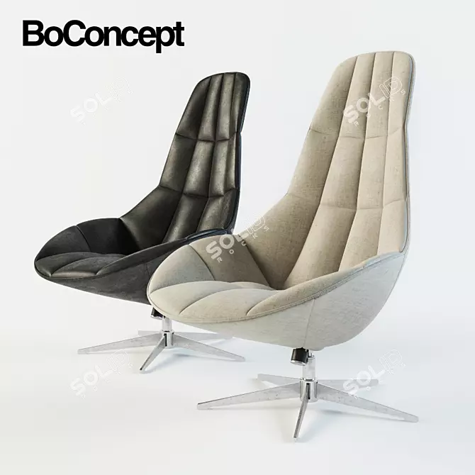 Boston Chair: Stylish & Functional 3D model image 1