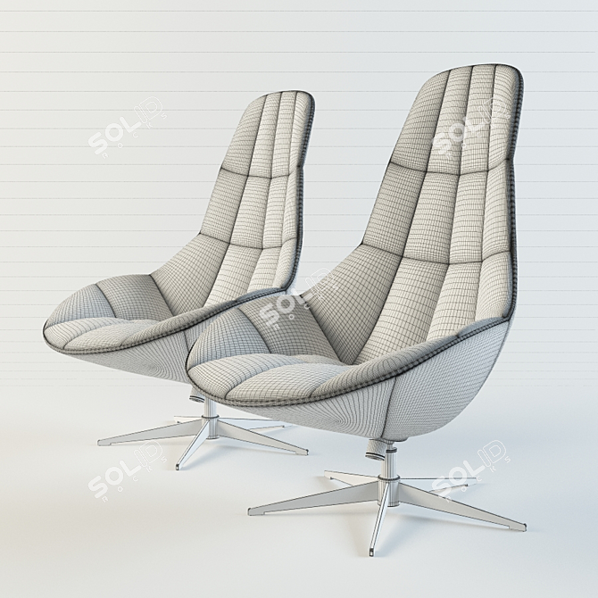 Boston Chair: Stylish & Functional 3D model image 3