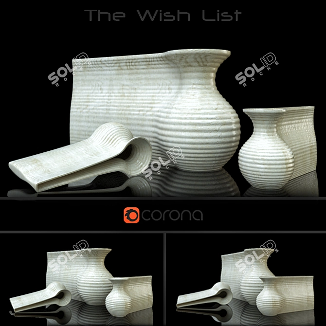 Minimalist Vase Collection 3D model image 1