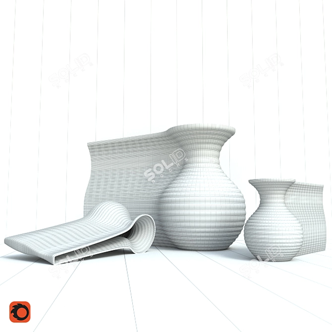 Minimalist Vase Collection 3D model image 3