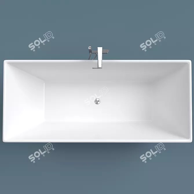 Ravak Freedoom R Acrylic Bath & FM 081.00 Mixer 3D model image 3