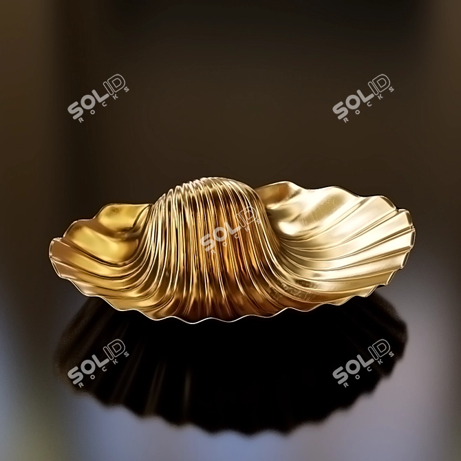 Golden Ring Saucer 3D model image 1