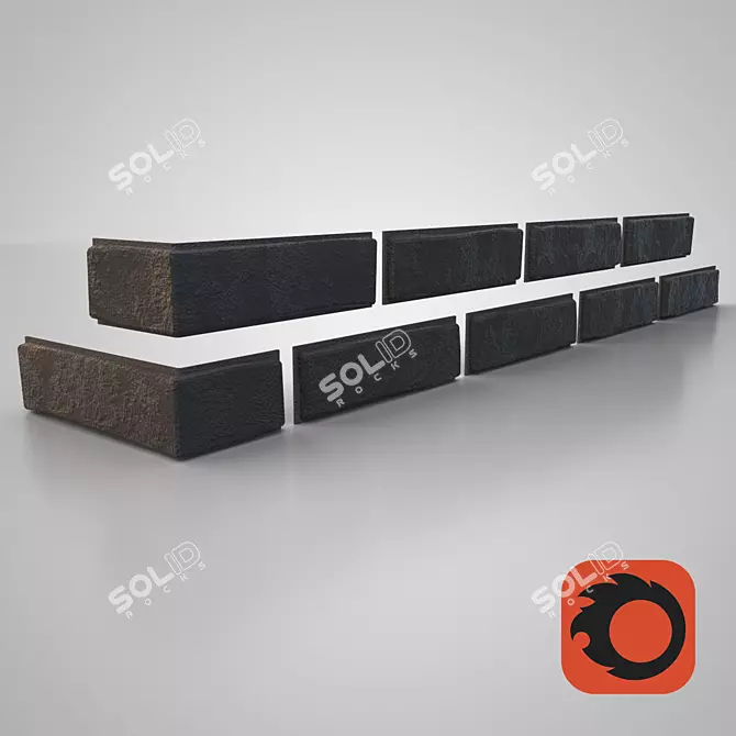 Title: Low-Poly Brick Set 3D model image 1