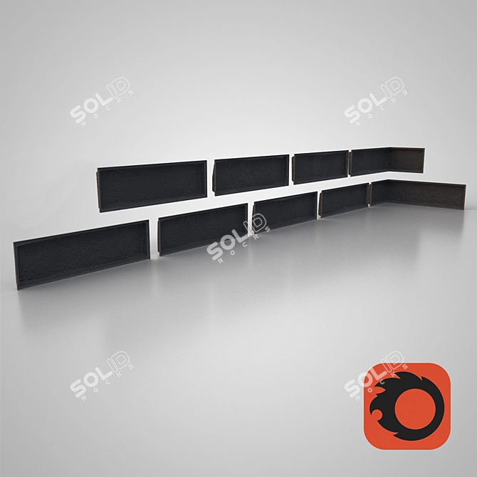 Title: Low-Poly Brick Set 3D model image 2