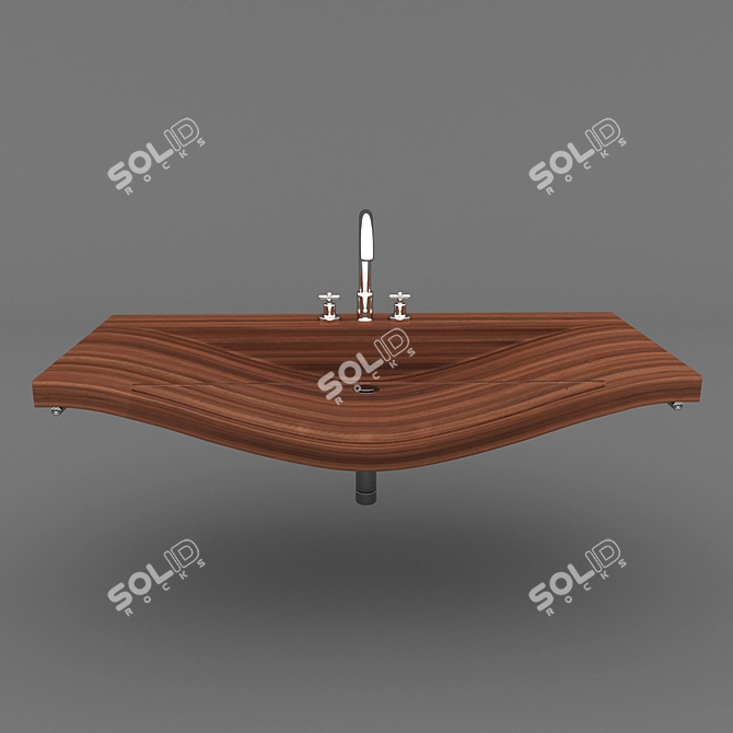 Wooden Sink: Doctor Jet Onda 3D model image 1