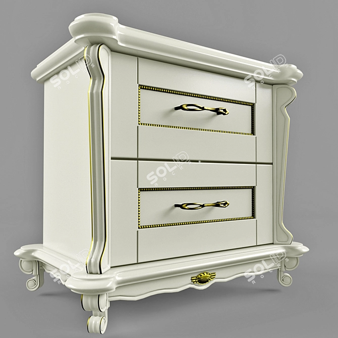 Title: Elegant Belarusian Nightstand 3D model image 1