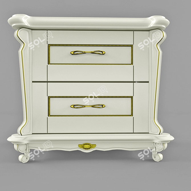 Title: Elegant Belarusian Nightstand 3D model image 2