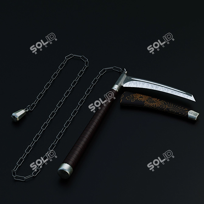 Japanese Martial Arts Weapons 3D model image 2