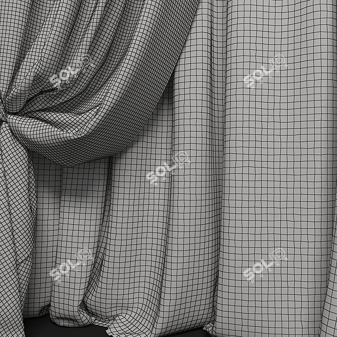 Vray Curtain: High-Quality Archival File 3D model image 3