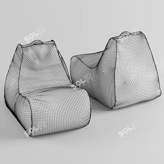 Luxury Bean Bag - Ultimate Comfort! 3D model image 2