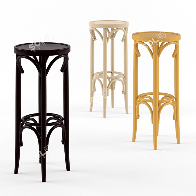 Vienna Bar Stool: Timeless Elegance for Your Bar 3D model image 1