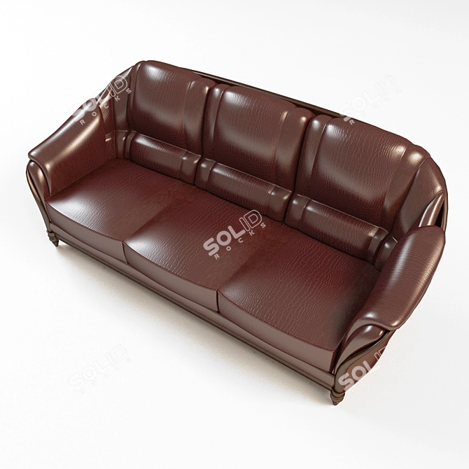 Elegant Macheroni Sofa 3D model image 2
