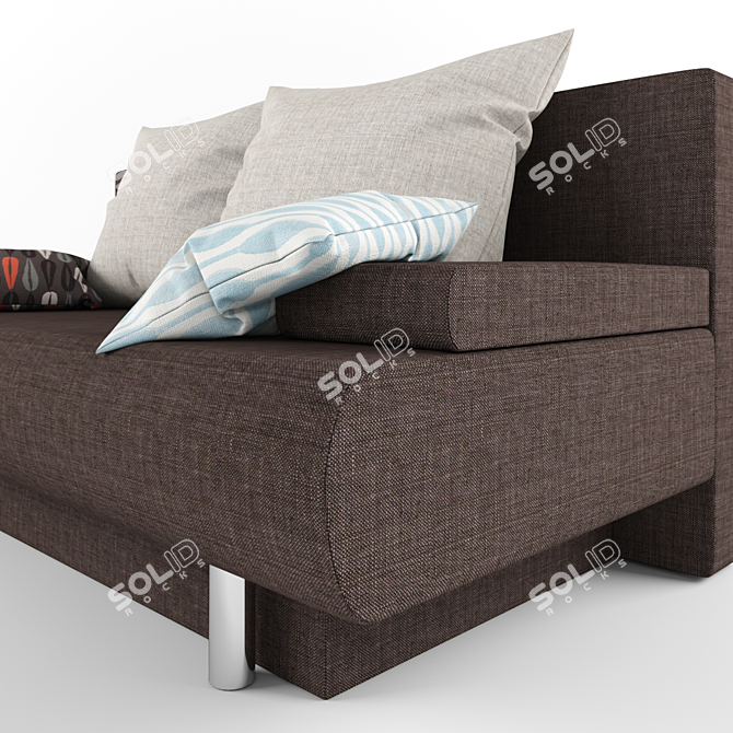 Elegant Convertible Sofa: Fancy 3D model image 2