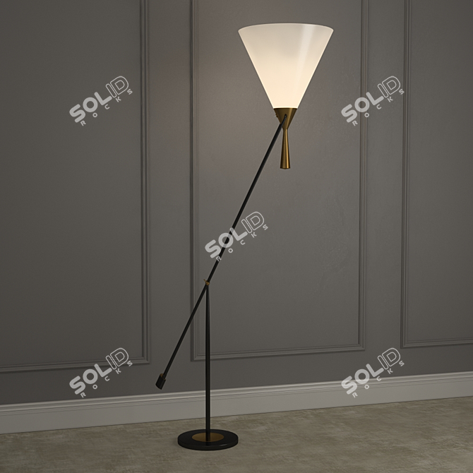 Italian Vintage Floor Lamp 3D model image 1