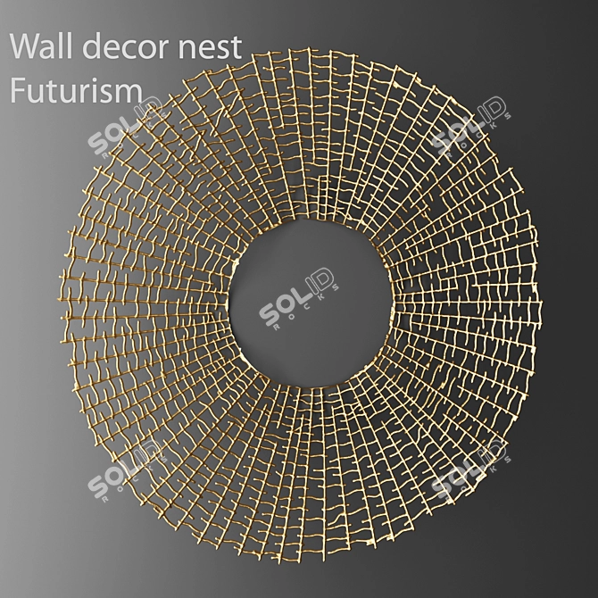 Futuristic Nest Wall Decor 3D model image 1
