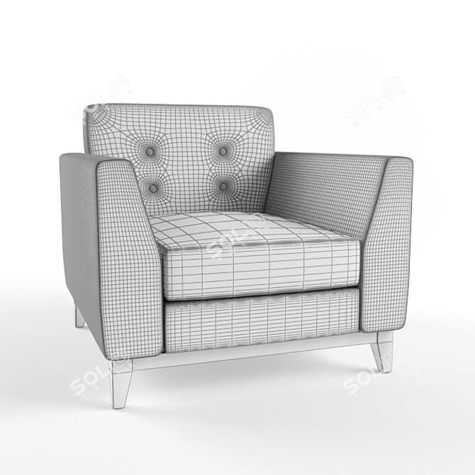 ML Mendel Solid Wood Chair 3D model image 3