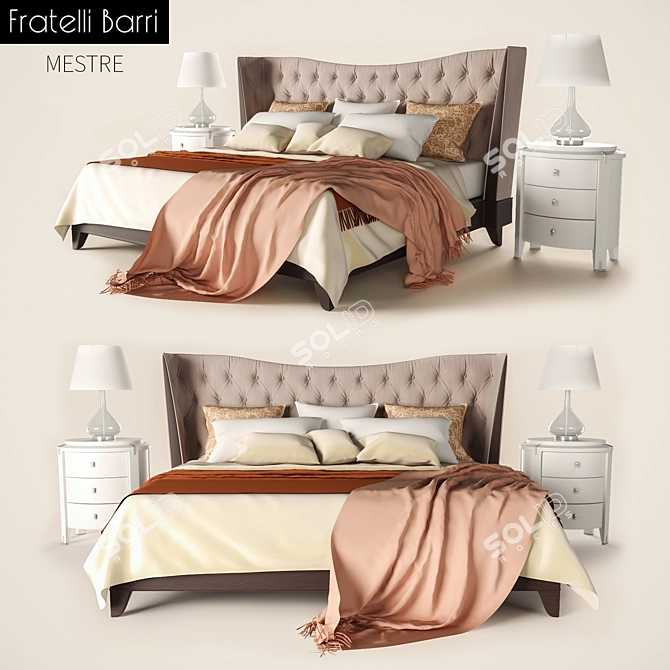 Fratelli Barri Mestre Bed Set 3D model image 1