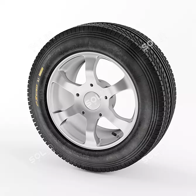 15in Wheel for Cars | All-Season Tire 3D model image 1