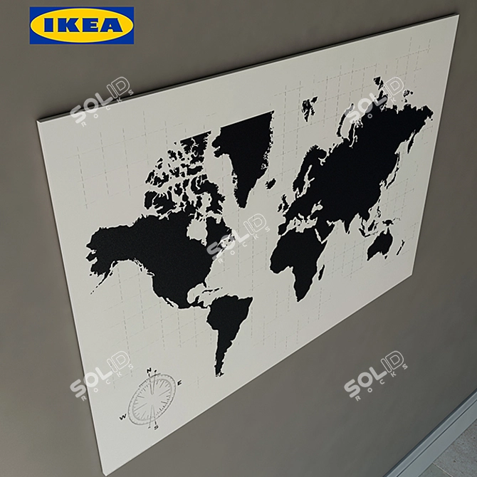 MЁLTORP World Map Board 3D model image 2