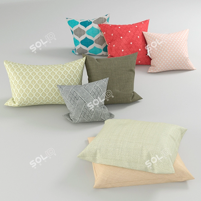 Marvelous Design Sofa Cushions 3D model image 1