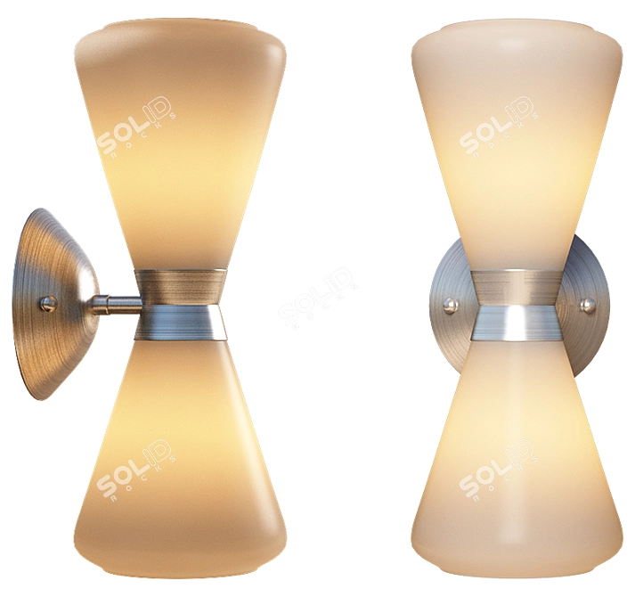 Sleek Retro Wall Sconce 3D model image 3