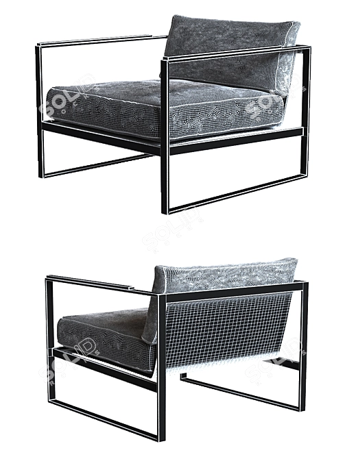 Contemporary Monaco Sofa 3D model image 3