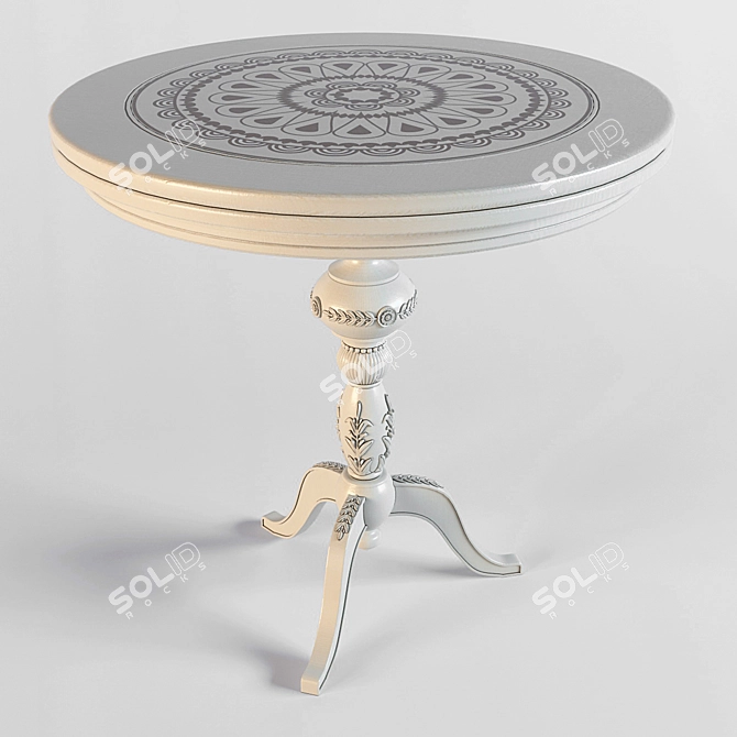 Title: Classic Round Coffee Table 3D model image 2