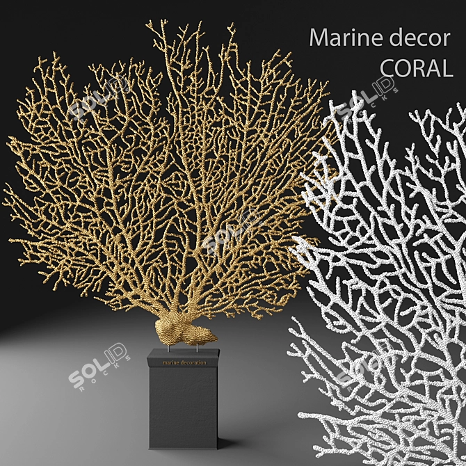 Gorgeous Gorgonian Marine Coral 3D model image 1