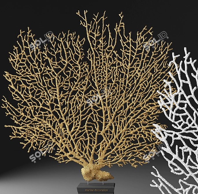 Gorgeous Gorgonian Marine Coral 3D model image 2