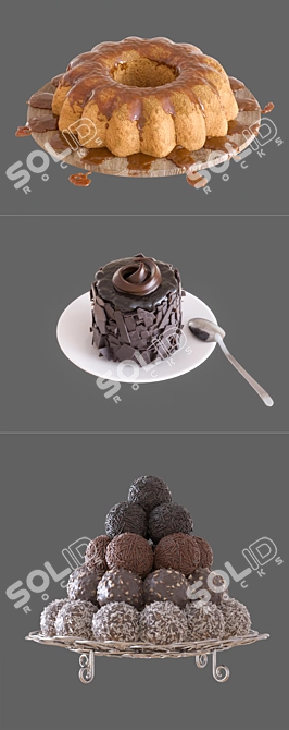 Title: Delicious Sweets Collection 3D model image 2