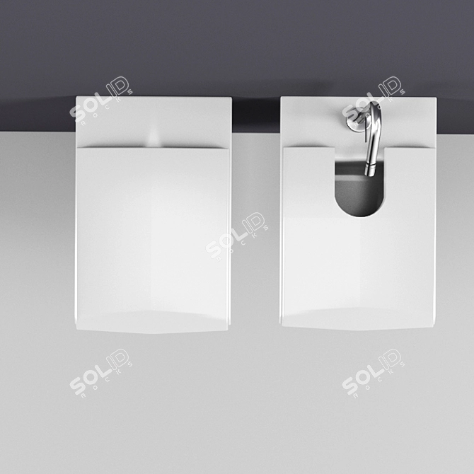 Jacob Delafon Stillness Wall-Hung WC & Bidet Set 3D model image 2