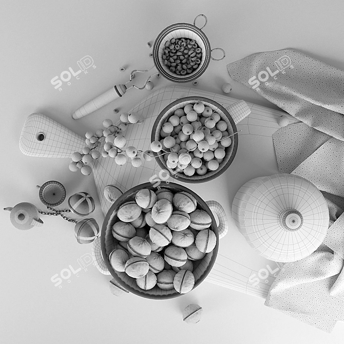 Currant-studded Still Life 3D model image 3