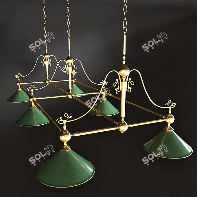 G-Lights 4016/6 Pendant Chandelier 3D model image 2