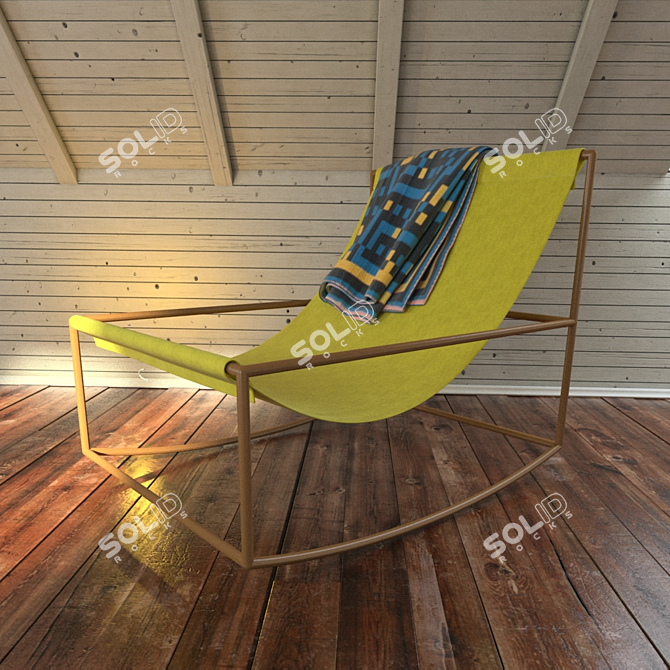  Loft Style Rocking Chair by Muller Van Severen 3D model image 3